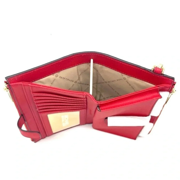 Michael Kors Jaycee Medium Backpack & Double Zip Wallet Wristlet Red (NWT) - Picture 11 of 12